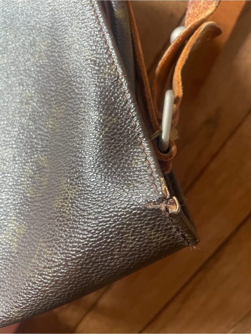Louis Vuitton Monogram Crossbody Bag in Brown and Tan - Picture 6 of 10